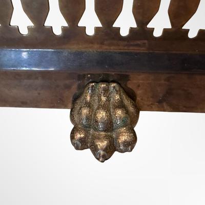 Vintage Brass Fireplace Fender