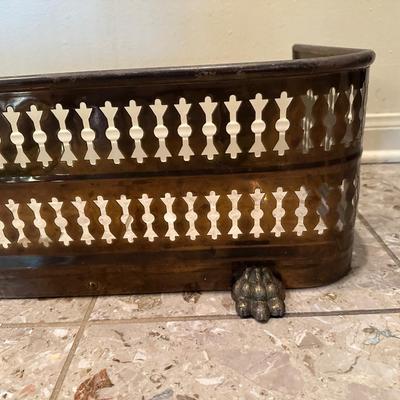 Vintage Brass Fireplace Fender