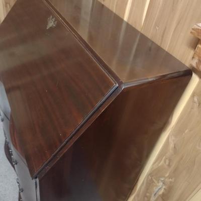 Vintage Mahogany Chippendale Style Drop Front Secretary