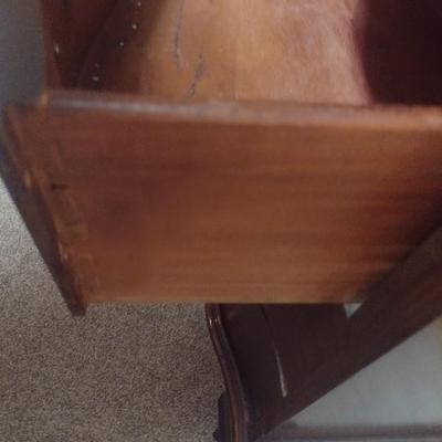 Vintage Mahogany Chippendale Style Drop Front Secretary
