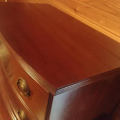 Vintage Mahogany Tall Boy Five Drawer Dresser