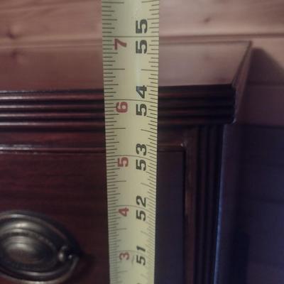 Vintage Mahogany Tall Boy Five Drawer Dresser