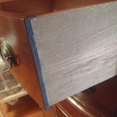 Vintage Mahogany Tall Boy Five Drawer Dresser