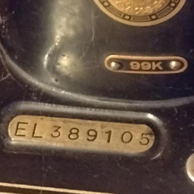 Antique Electric Singer Model 99-K Cast Body Sewing Machine with Cabinet