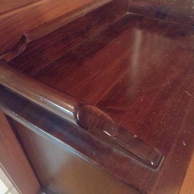 Vintage Solid Wood Walnut Bedside Dresser