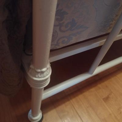 Antique Farmhouse Cast Wrought Tube Metal Full Sized Bed with Mattress Set