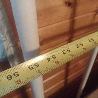 Antique Farmhouse Cast Wrought Tube Metal Full Sized Bed with Mattress Set