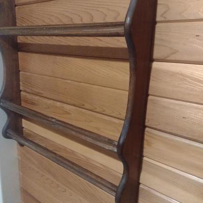 Wood Framed Towel Rack
