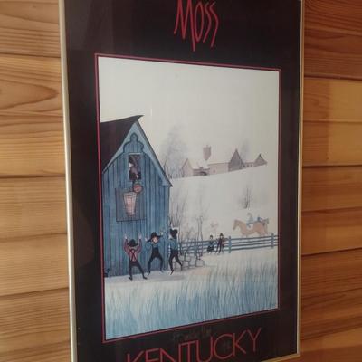 Framed Art Print Limited Edition 'Kentucky' Autographed by P. Buckley Moss 1985