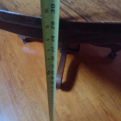 Antique Solid Oak Pedestal Dining Table
