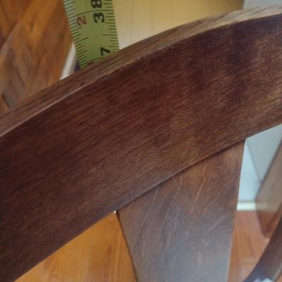 Set of Four Antique Oak Dining Chairs with Upholstered Seat