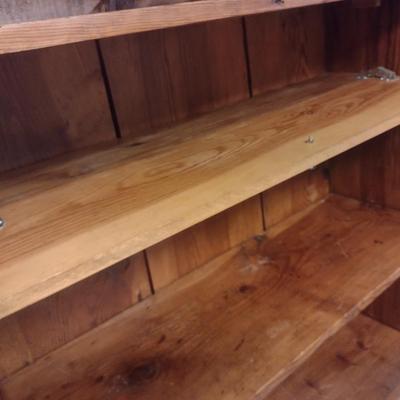 Hand Crafted Country Farmhouse Pine Open Cabinet