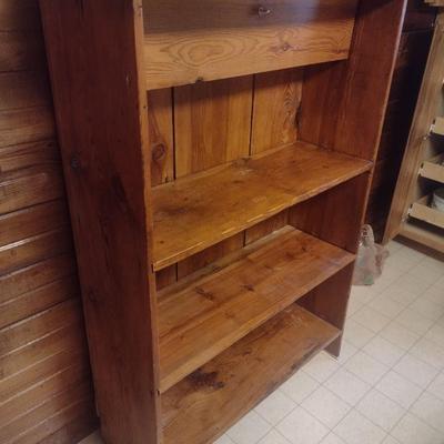 Hand Crafted Country Farmhouse Pine Open Cabinet