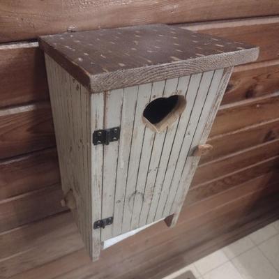 Folk Art Birdhouse Toilet Paper Dispenser