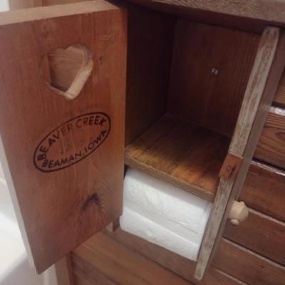 Folk Art Birdhouse Toilet Paper Dispenser