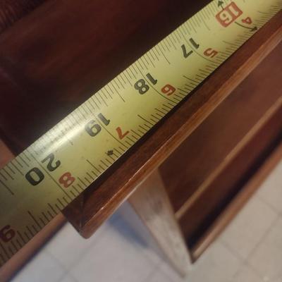 Oak Wood Wall Shelf with Towel Rod