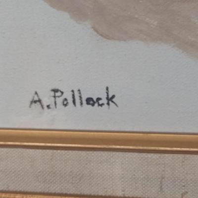 Framed Original Artwork on Canvas by A. Pollack