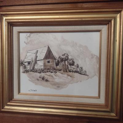 Framed Original Artwork on Canvas by A. Pollack