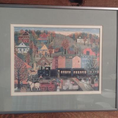 Framed Art Print 'Rainbow on the Horizon' by Mattie Lou. O'Kelley