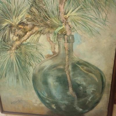 Large Framed Original Art on Canvas by Esther Liedholm Skeen