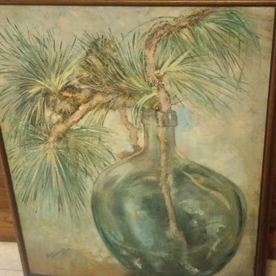 Large Framed Original Art on Canvas by Esther Liedholm Skeen