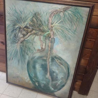 Large Framed Original Art on Canvas by Esther Liedholm Skeen