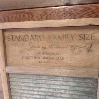 Carolina Washboard Co. Raleigh, NC Standard Family Size Washboard