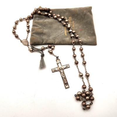Lot #250 Vintage Sterling Silver Rosary