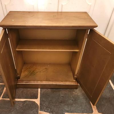 Lot #255 Hallway Wall Mirror and Cabinet Set - 1970s