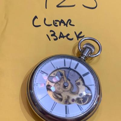 Clear Back Pocket Watch