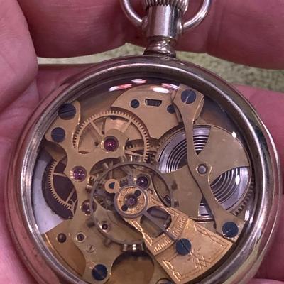 Clear Back Pocket Watch