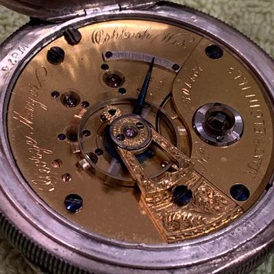 Elgin Watch Co Pocket Watch w/ Fob & Key George Mayer #304464