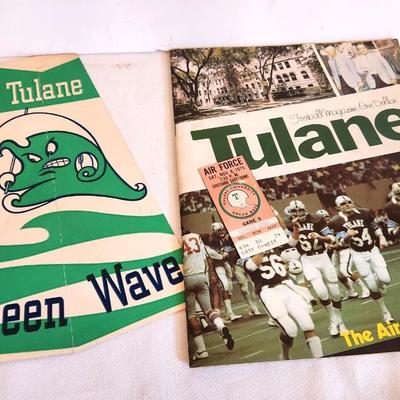 Lot #258 Tulace vs Air Force - November 1975 - Program and Ticket Stub