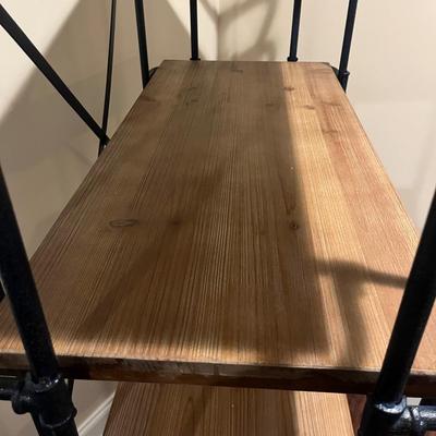 Two Steel & Wood Industrial Style Shelving Units (BLR-MG)