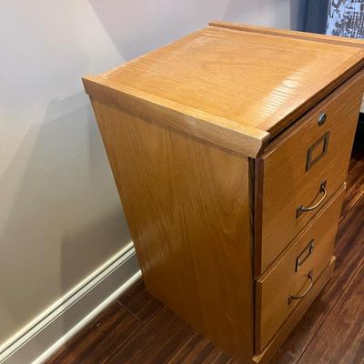 Wooden Two Drawer File Cabinet (BLR-MG)