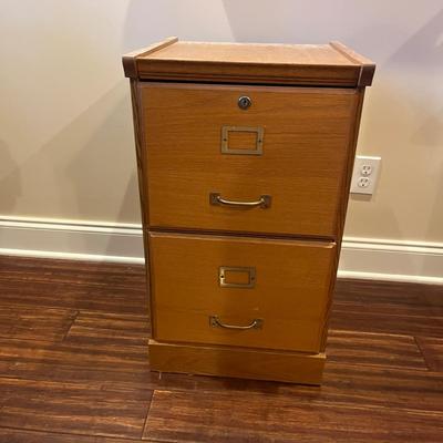 Wooden Two Drawer File Cabinet (BLR-MG)