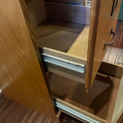 Wooden Two Drawer File Cabinet (BLR-MG)