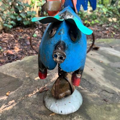 Recycled Metal Rooster Tricycle Planter, Pendulum Stakes & More (BY-RG)
