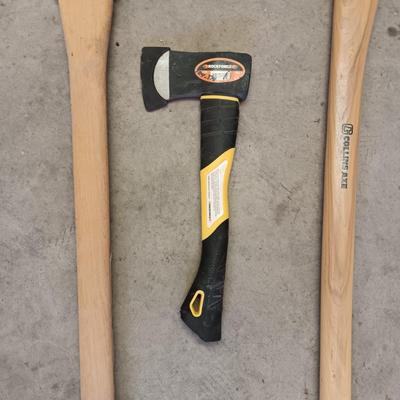 TRENCH DIGGER, HATCHET AND AXE