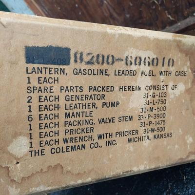 US Military Single Mantle Gasoline Lanterns by Coleman (G-BBL)