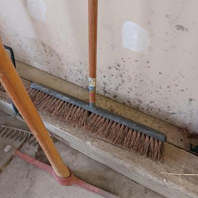 YARD TOOLS PLUS A PUSH BROOM