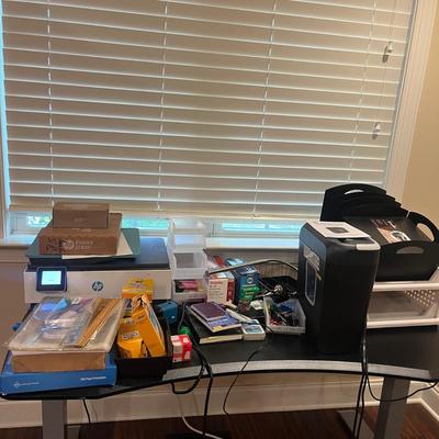 HP Officejet Pro 8028E Printer, Bonsaii Shredder & Office Supplies (BLR-MG)