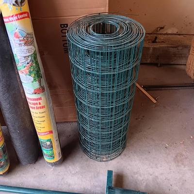 YARD TOOLS PLUS WEED BLOCK AND METAL FENCING