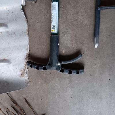 YARD TOOLS PLUS WEED BLOCK AND METAL FENCING