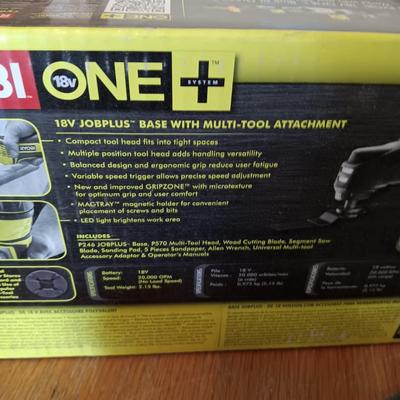 PROJECT KIT, HEAT GUN AND RYOBI CORDLESS MULTI TOOL (NO BATTERY OR CHARGER)