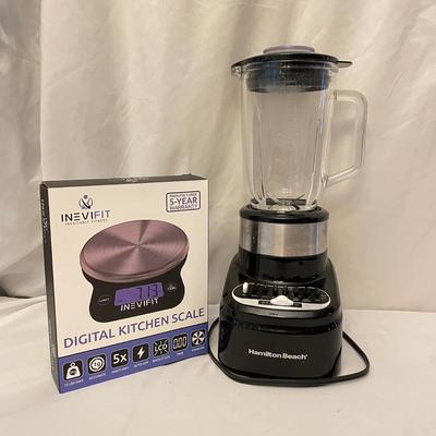 NIB Digital Kitchen Scale & Hamilton Beach Glass Blender (K-SS)