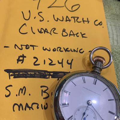United States Watch Co Pocket Watch - Needs TLC #21244