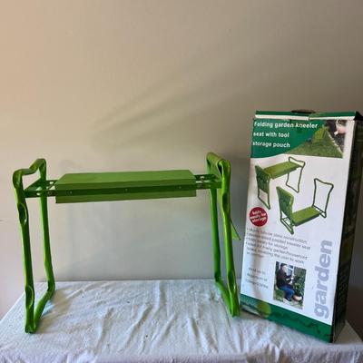 Folding Garden Kneeler Seat with tool Storage Pouch (G)