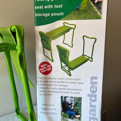 Folding Garden Kneeler Seat with tool Storage Pouch (G)