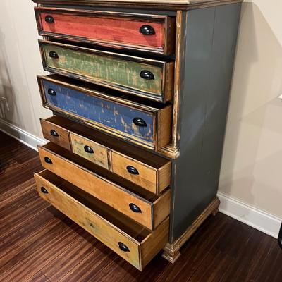 Cherokee Furniture Co. Multicolor Six Drawer Chest of Drawers (BLR-MG)